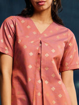 Cotton Foil Print Coord - Pink