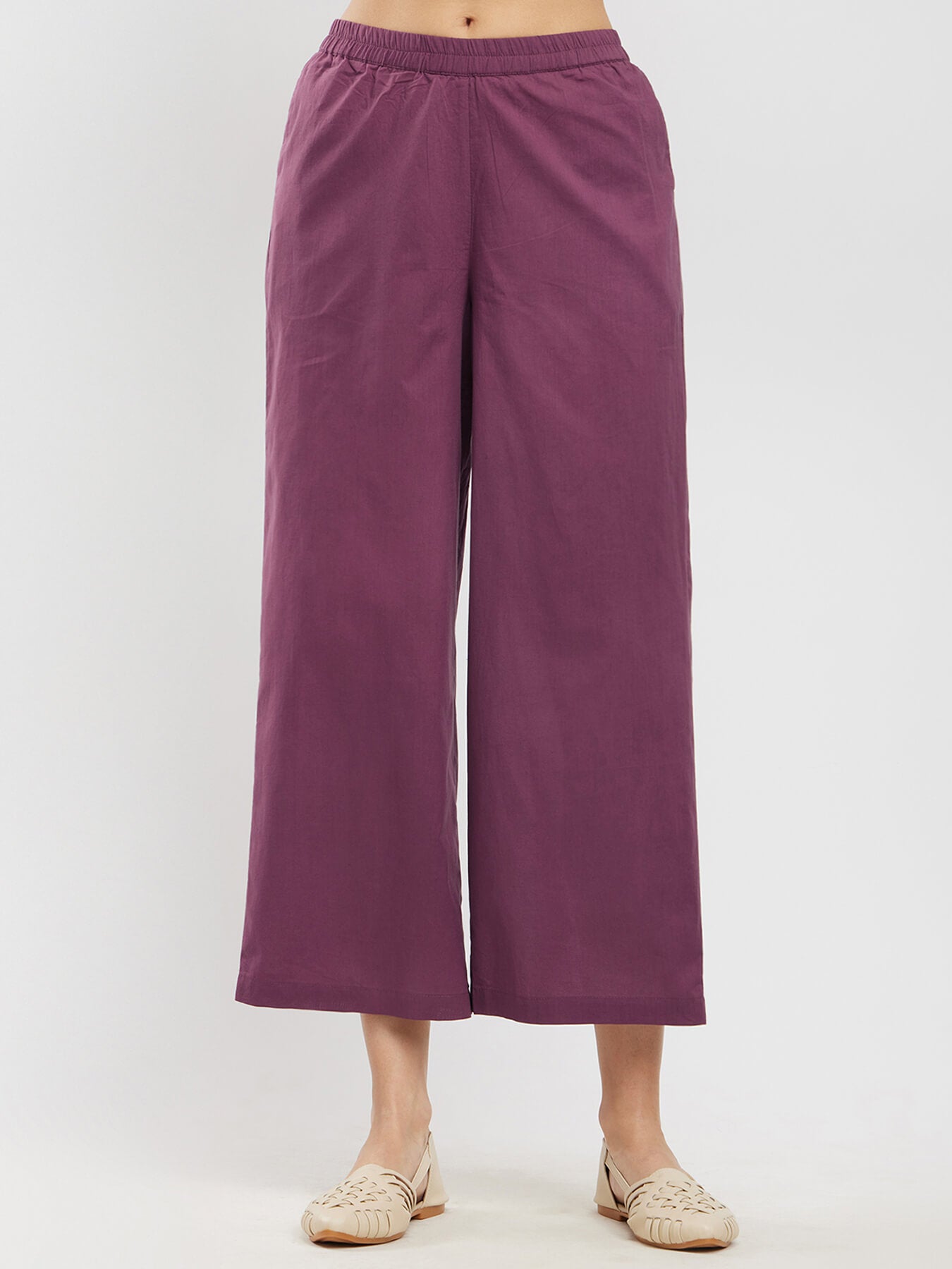 Cotton Dabu Polka Pintuck Co-ord Set - Burgundy