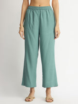 Soft Textured Rayon Solid Co-ord Set - Teal
