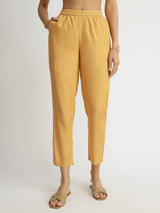 Soft Textured Rayon Solid Co-ord Set - Yellow