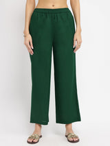 Silk Blend Floral Co-ord Set - Green & Gold