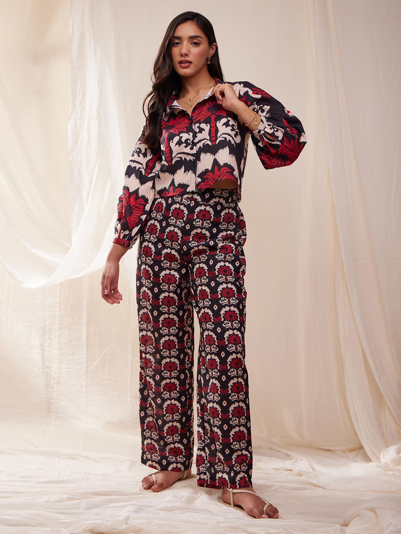 Abstract Print Coord Set - Multicolour