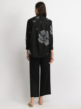 Cotton Bandhani Floral Co-ord Set - Black