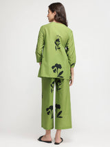 Cotton Floral Co-ord Set - Green