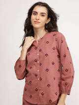 Cotton Floral Co-ord Set - Pink