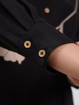 Cotton Floral Co-ord Set - Black