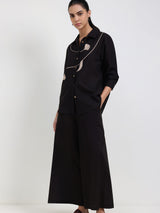 Cotton Floral Co-ord Set - Black