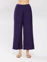 Silk Blend Colourblock Co-ord Set - Purple