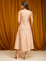 Chanderi Maxi Dress - Pink