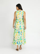 Rayon Floral A-Line Dress - Multicolour