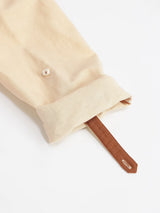 Linen Blend Solid Shirt Dress - Beige