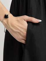 Cotton Solid Wrap Dress - Black