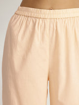 Cotton Geometric Print Kurta Set - Beige