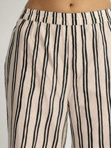 Cotton Ikat Geometric Print Kurta Set - Off-White & Black