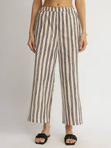 Cotton Ikat Geometric Print Kurta Set - Off-White & Black