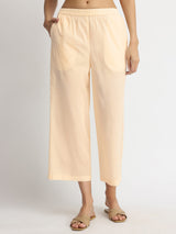 Cotton Floral Motif Kurta Set - Pink & Off-White