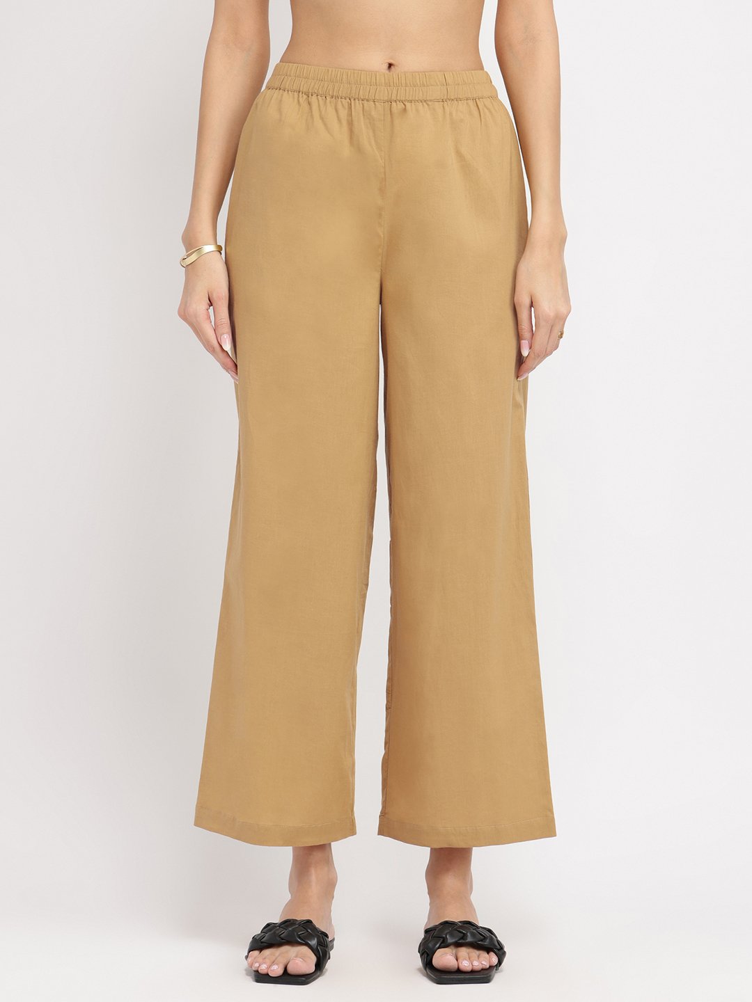 Cotton Striped & Solid Kurta Set - Mustard & Black