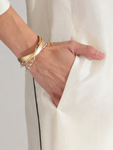 Silk Blend Solid A-line Kurta Set - Off White