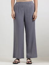 Cotton Striped Shirt Kurta Set - Grey & Black