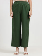 Cotton Bandhani A-Line Kurta Set - Green