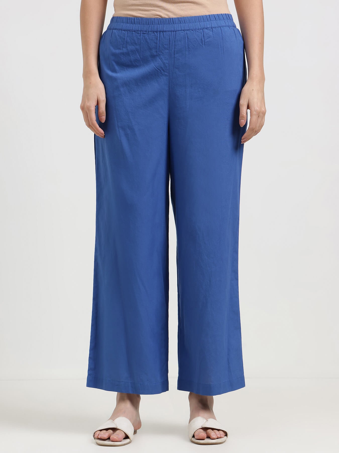 Cotton Bandhani A-Line Kurta Set - Blue