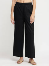 Cotton Striped A-Line Kurta Set - Black & White