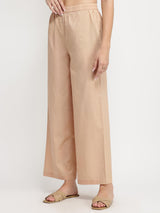 Cotton Striped Kurta Set - Beige & Burgundy