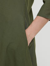 Cotton Striped A-Line Kurta Set - Green