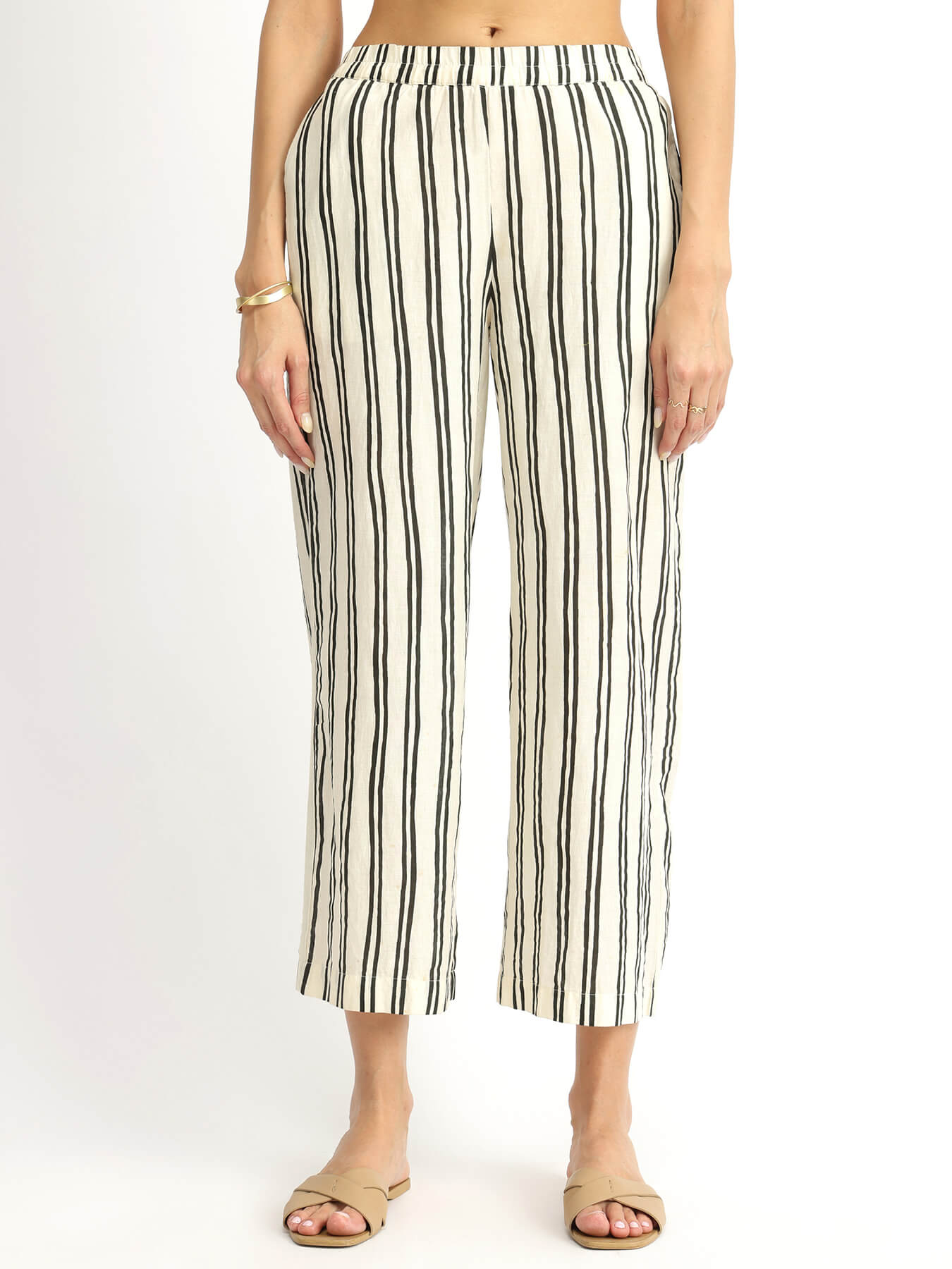 Cotton Geometric Print Kurta Set - White & Black