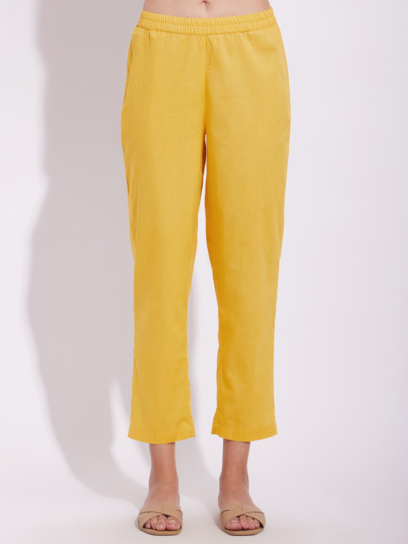 Cotton Stripe Play Asymmetrical Kurta Set - Yellow