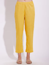 Cotton Stripe Play Asymmetrical Kurta Set - Yellow