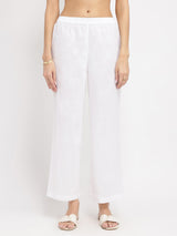 Polka Print A-Line Kurta Set - Peach & White