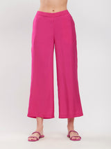 Velvet Flared Kurta Set - Yellow & Fuchsia