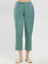 Cotton Dabu Abstract Print Kurta Set - Green