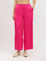 Chevron Print Kurta set - Yellow & Fuchsia