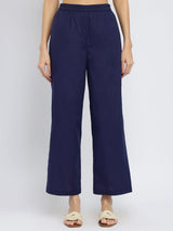 Cotton Dabu Polka Pleated Kurta Set - Indigo