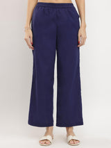 Cotton Dabu Polka Print Kurta Set - Indigo