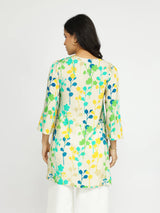 Rayon Floral A-Line Tunic - Multicolour