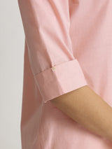 Luxe-Textured Cotton Solid Top - Pink