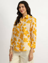 Cotton Floral Shirt - Yellow