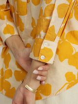 Cotton Floral Shirt - Yellow