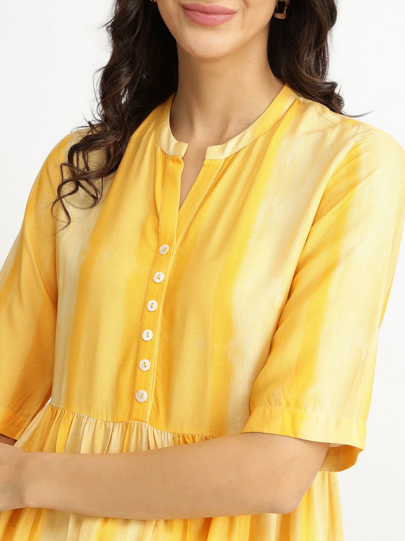 Rayon Stripe Play Tunic - Yellow