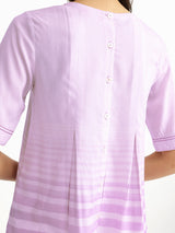 Rayon Striped Top - Lavender