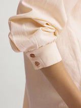 Linen Blend Solid Shirt - Off-White