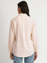 Linen Blend Solid Shirt - Off-White