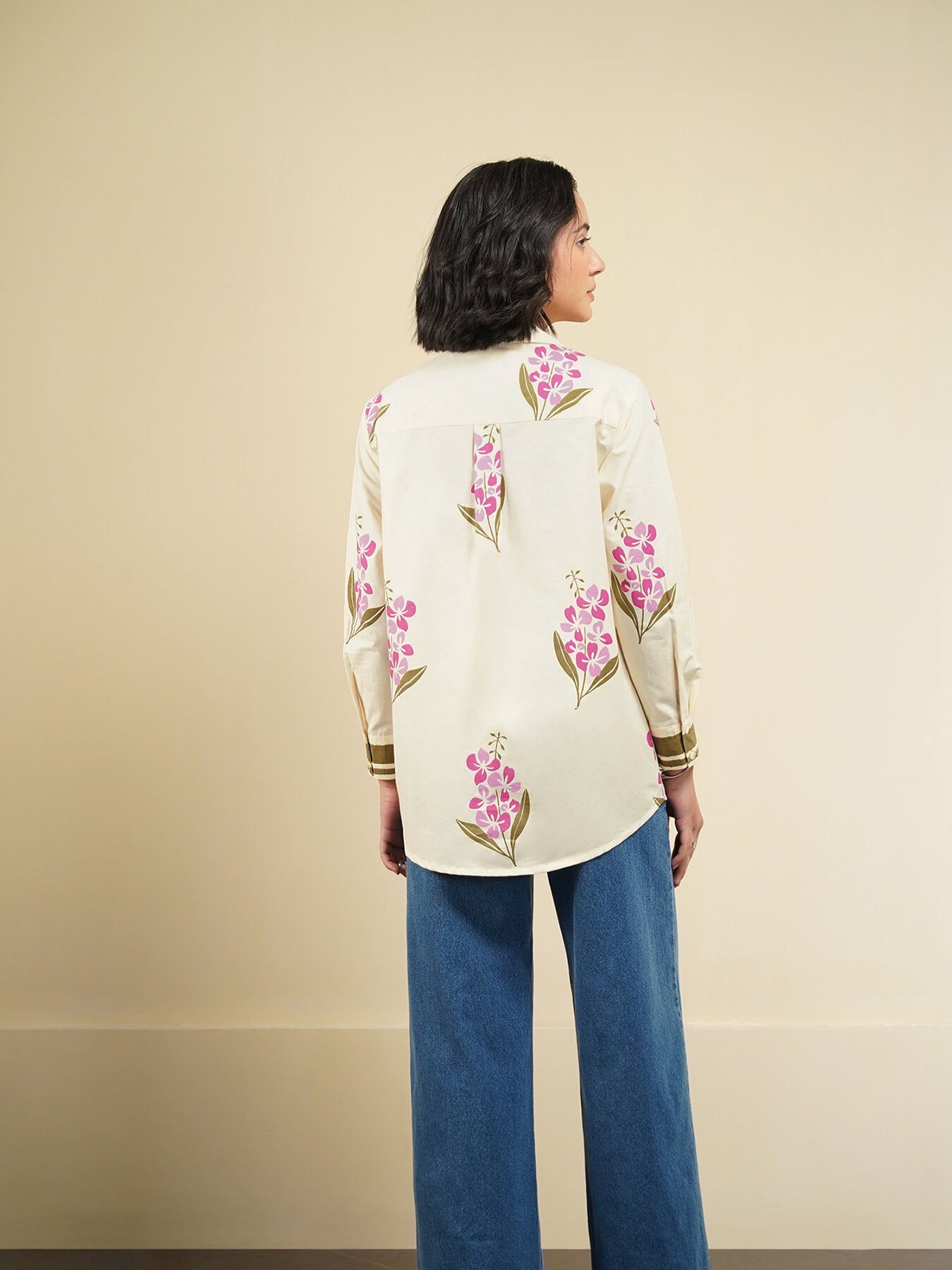 Cotton Floral Shirt - Off White