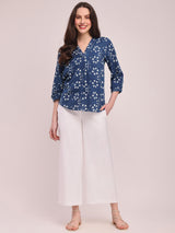 Cotton Solid Culottes - White