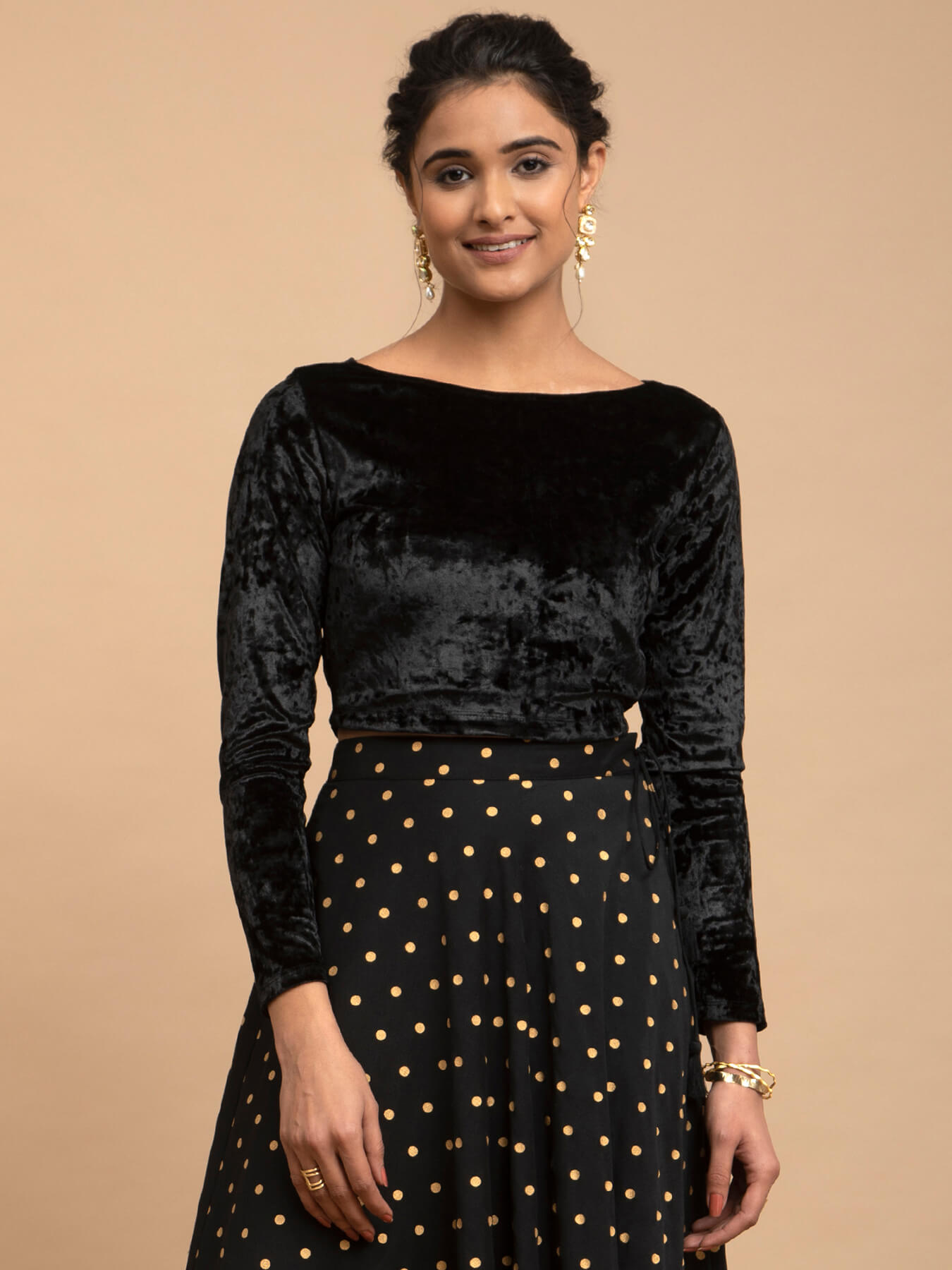 Boat Neck High Neck Gala Blouse Design Krishna Boat Neck Readymade