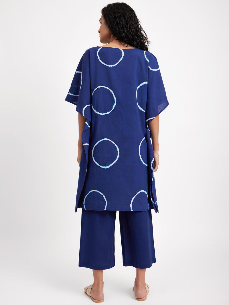 Tie & Dye Kaftan Set - Indigo