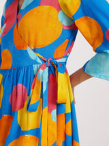 Polka Wrap Dress - Multicolour
